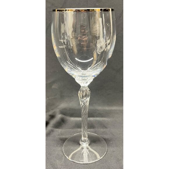 4 Lenox Crystal Madison Platinum Trim Water Goblets Glasses 8 1/2" - Picture 5 of 7